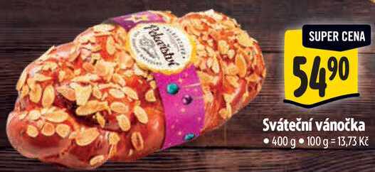 Sváteční vánočka, 400 g