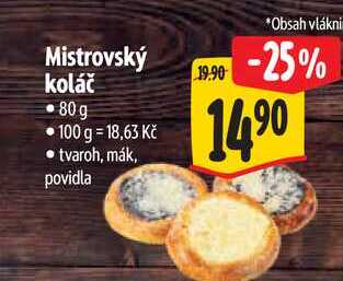 Mistrovský koláč, 80 g