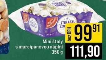 Mini štoly smmarcipánovou náplní 350 g