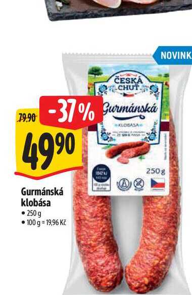  Gurmánská klobása 250g  