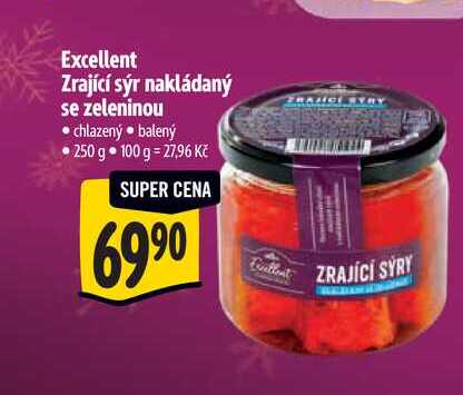 Excellent Zrající sýr nakládaný se zeleninou  250 g