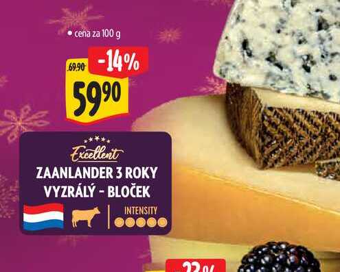 Excellent ZAANLANDER 3 ROKY VYZRÁLÝ - BLOČEK 100 g