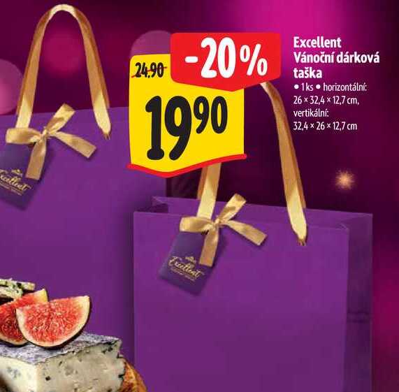   Excellent Vánoční dárková taška 1ks 