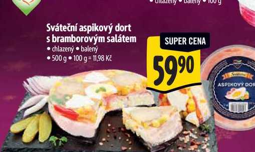 Sváteční aspikový dort s bramborovým salátem 500 g