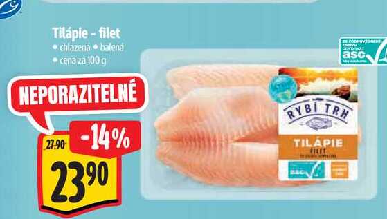 Tilápie - filet 100 g