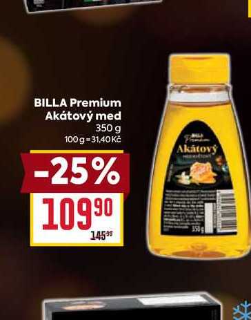 BILLA Premium Akátový med 350 g