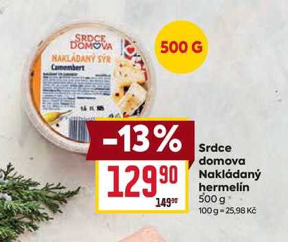 Srdce domova Nakládaný hermelín 500 g 