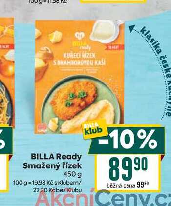 BILLA Ready Smažený řízek 450 g 