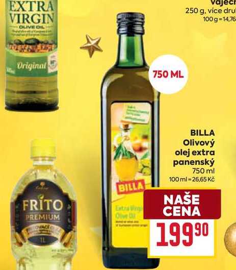 BILLA Olivový olej extra panenský 750 ml