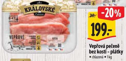 Vepřová pečeně bez kosti - plátky, 1 kg