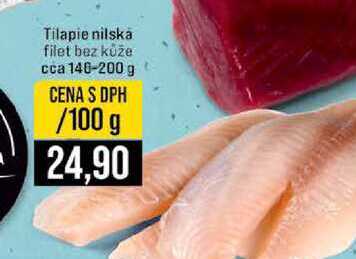 Tilapie nilska filet bez kůže cca 140-200 g 100g