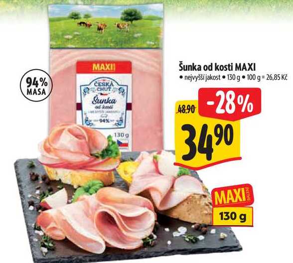 Šunka od kosti MAXI, 130 g  