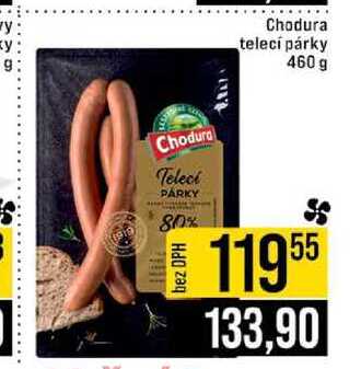 Chodura telecí párky 460 g 