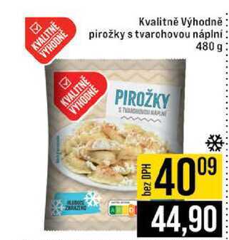 Kvalitně Výhodně pirožky s tvarohovou náplní 480 g
