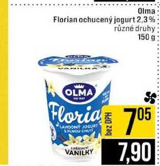 Olma Florian ochucený jogurt 2,3% různé druhy 150 g