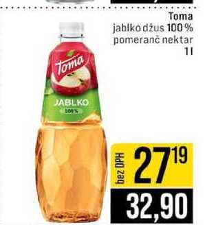 Toma jablko džus 100% pomeranč nektar 1l