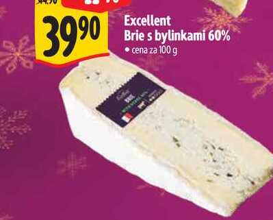 Excellent Brie s bylinkami 60% • cena za 100 g