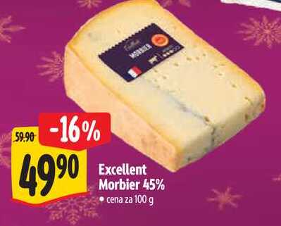 Excellent Morbier 45% ⚫ cena za 100 g