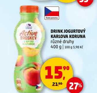 DRINK JOGURTOVÝ KARLOVA KORUNA, 400 g 