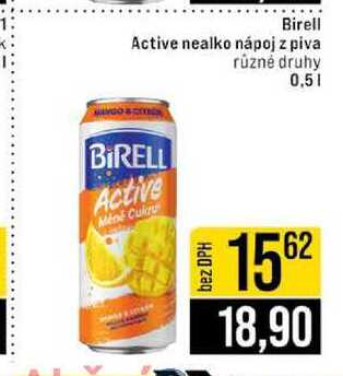 Birell Active nealko nápoj z piva různé druhy 0,5l