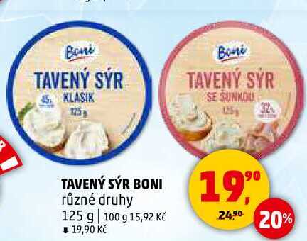 TAVENÝ SÝR BONI, 125 g