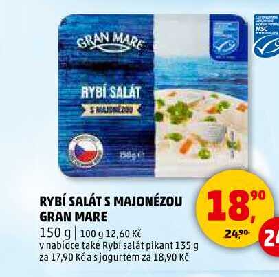 RYBÍ SALÁT S MAJONÉZOU GRAN MARE, 150 g