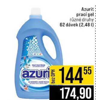 Azurit prací gel různé druhy 62 dávek 2,48l