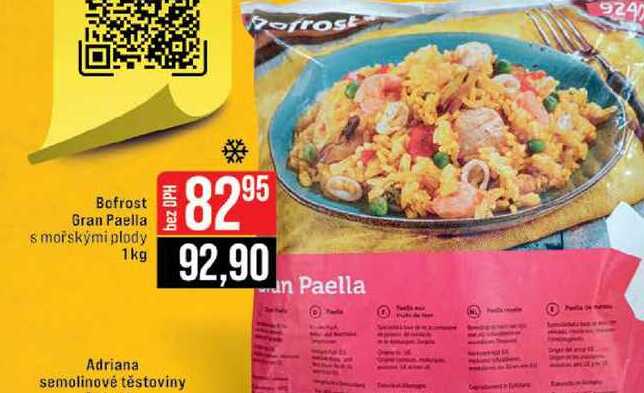 Bofrost Gran Paella smořskými plody 1kg