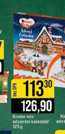 Kinder mix adventní kalendář 123 g