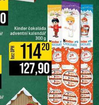 Kinder čokoláda ar adventní kalendář 300 g