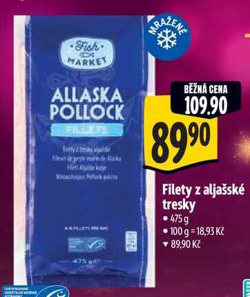 Filety z aljašské tresky, 475 g