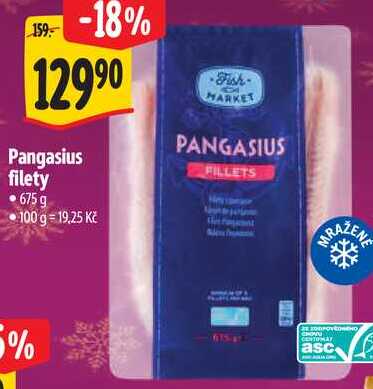 Pangasius filety, 675 g