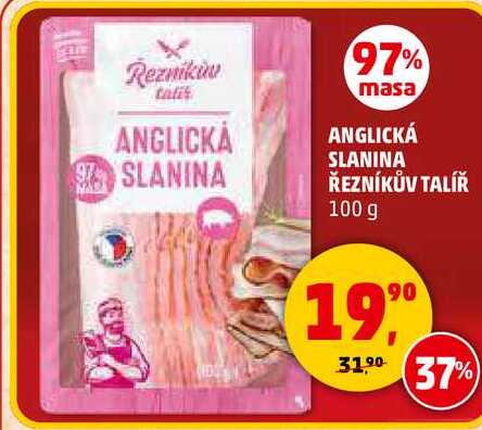 ANGLICKÁ SLANINA ŘEZNÍKŮV TALÍŘ, 100 g