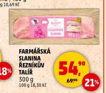 FARMÁŘSKÁ SLANINA ŘEZNÍKŮV TALÍŘ, 300 g