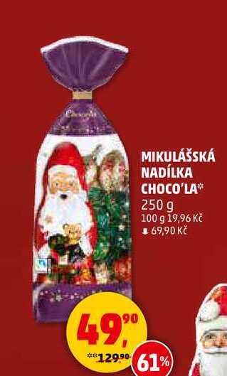 MIKULÁŠSKÁ NADÍLKA CHOCO'LA, 250 g