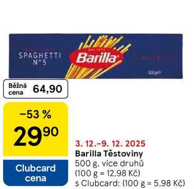 Barilla Těstoviny, 500 g, více druhů 