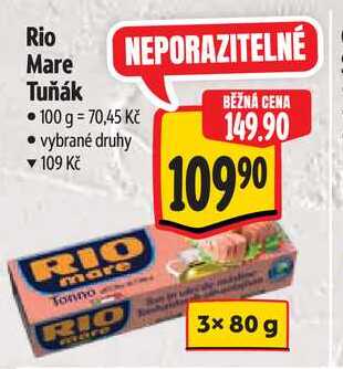 Rio Mare Tuňák, 100 g 
