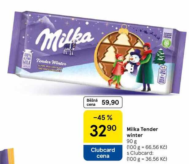 Milka Tender winter, 90 g