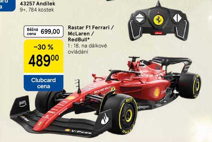 Rastar F1 Ferrari / McLaren / RedBull, 1:18, na dálkové ovládání