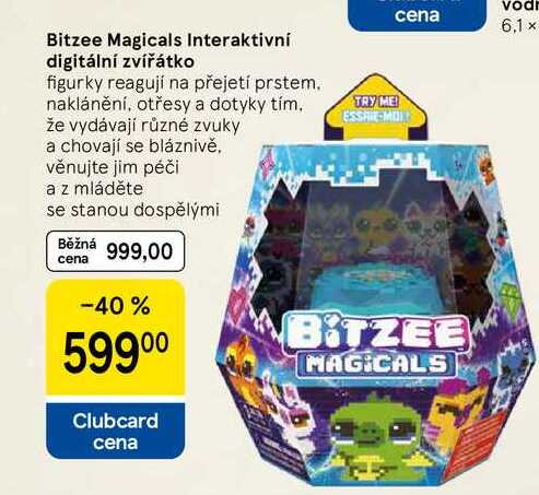 Bitzee Magicals Interaktivní digitální zvířátko, figurky reagují na přejetí prstem. naklánění, otřesy a dotyky tím, že vydávají různé zvuky a chovají se bláznivě. věnujte jim péči a z mláděte se stanou dospělými