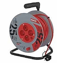 EMOS PRODLUŽOVACÍ KABEL NA BUBNU, PVC, 4 ZÁSUVKY