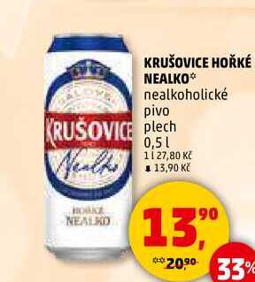 KRUŠOVICE HOŘKÉ NEALKO plech, 0,5 l