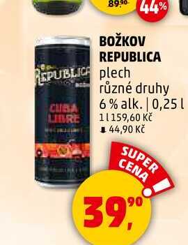 BOŽKOV REPUBLICA, 0,25 l