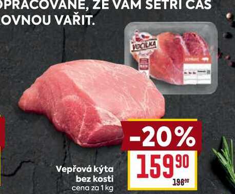 Vepřová kýta bez kosti cena za 1 kg