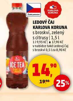 LEDOVÝ ČAJ KARLOVA KORUNA, 1,5 l
