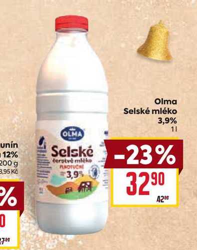 Olma Selské mléko 3,9% 1l
