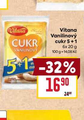 Vitana Vanilinový cukr 5+1 6x 20 g