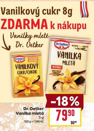 Dr. Oetker Vanilka mletá 5g 