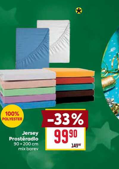 Jersey Prostěradlo 90×200 cm mix barev