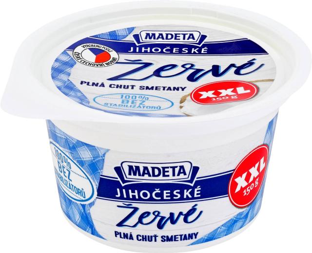 Madeta Jihočeské žervé různé druhy